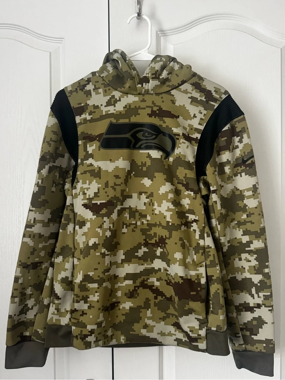 Seattle Seahawks Nike Kids Camo Hooded sweatshirt  - Olive Green, Brown, Tan